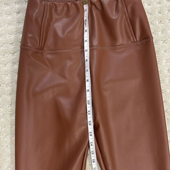Design Lab Faux Leather Leggings, in Tan, Size Small. - Picture 4 of 8
